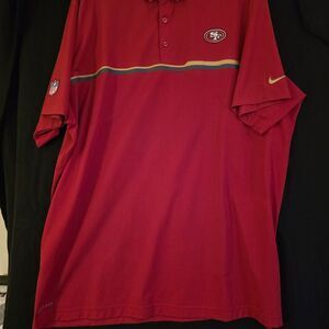 Nike Dri-FIT San Francisco 49ers Red XXL Short Sleeve Polo Shirt Men's